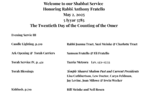 2025 05 02 Service Sheet