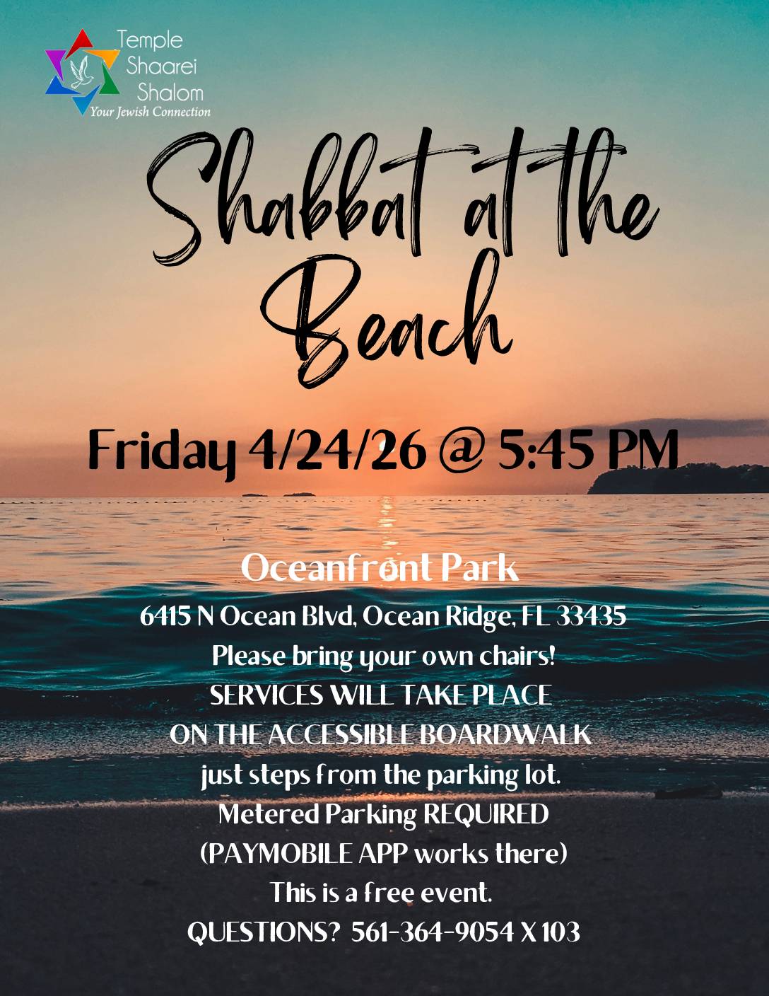 Beach Shabbat April 2026