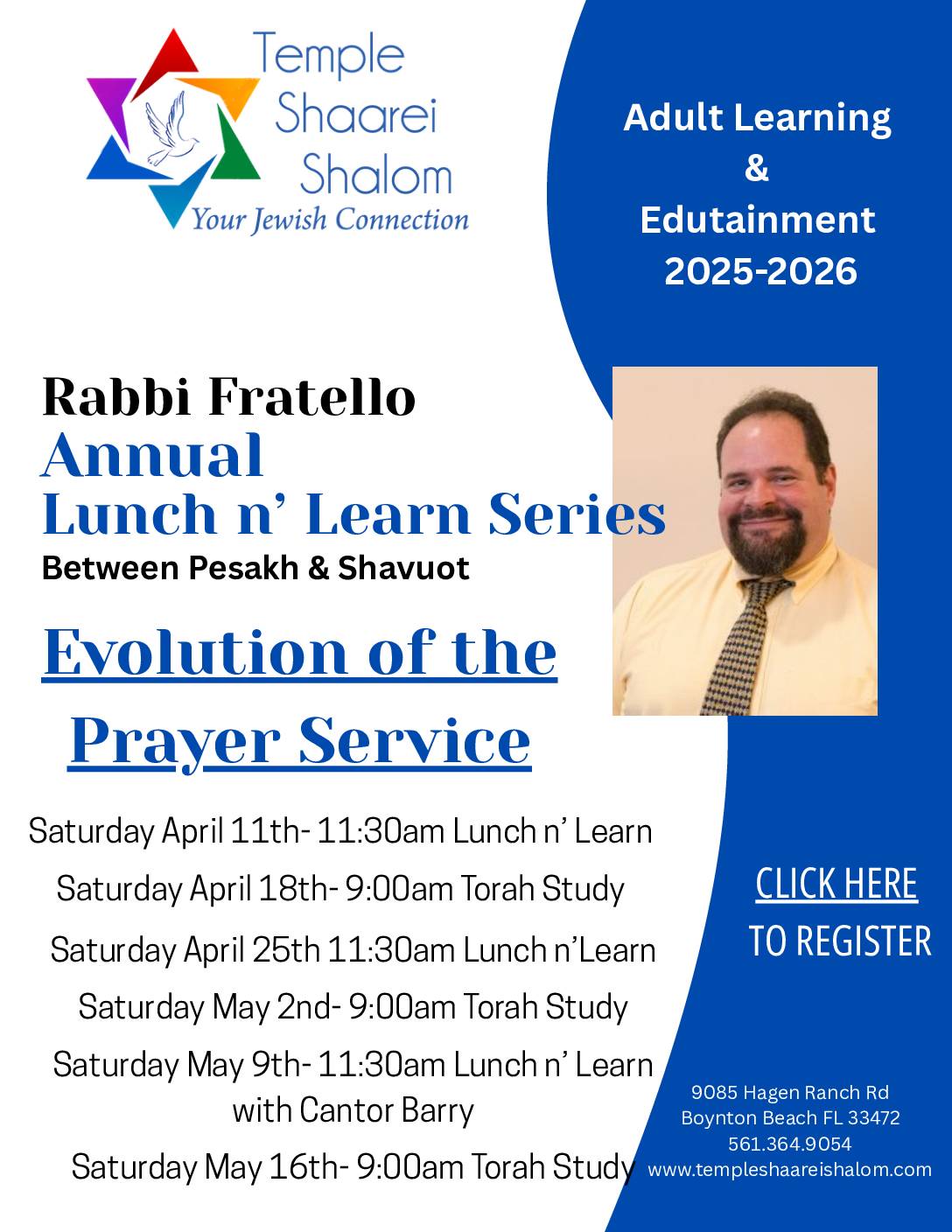 Rabbi Fratello Lunch and Learn