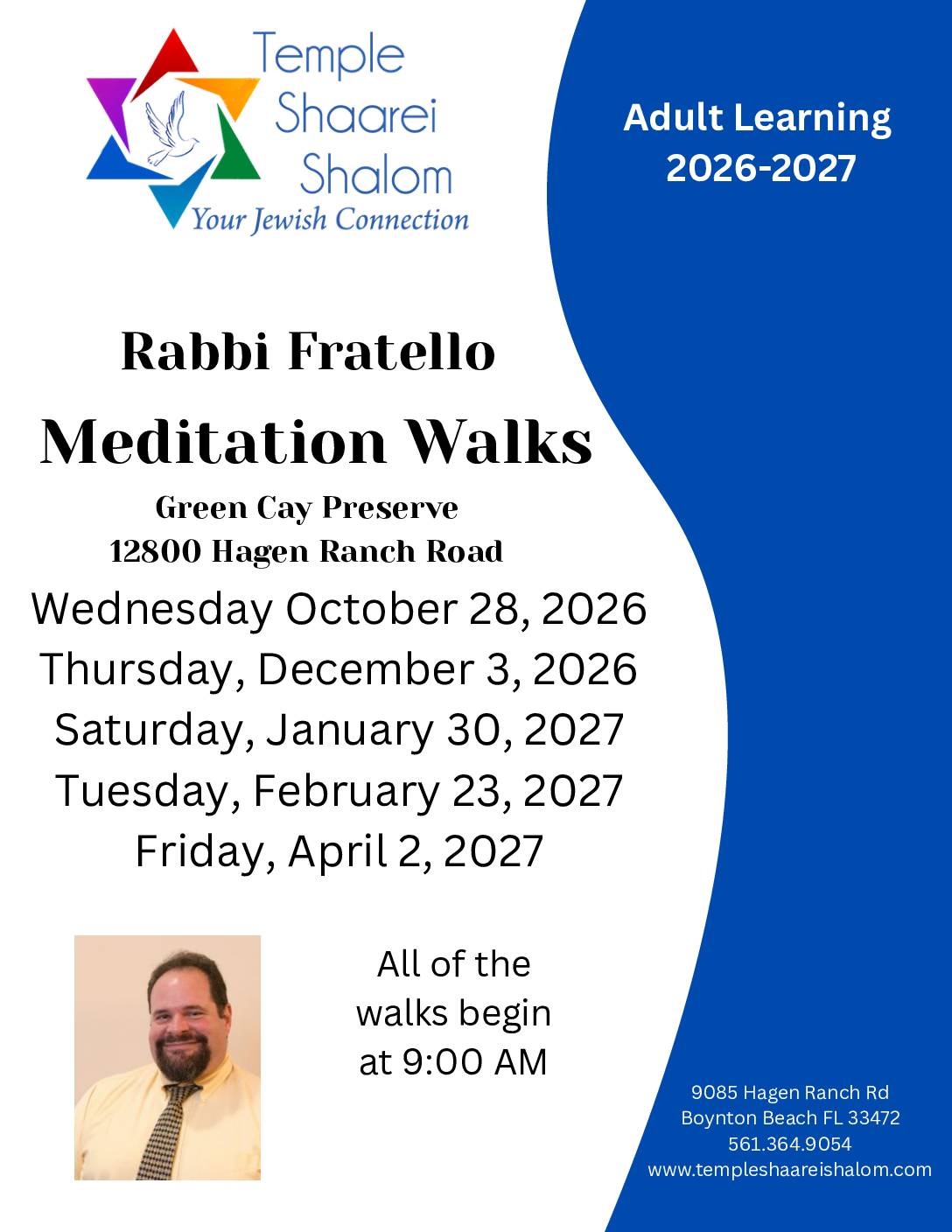 Rabbi Walks 2026-2027