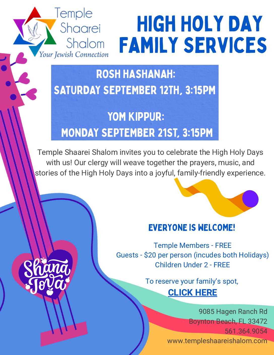 High Holy Day Family Services 2026